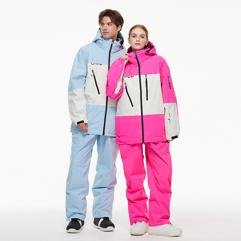 Ensemble veste et pantalon de ski alpin et snowboard coupe-vent et imperméable