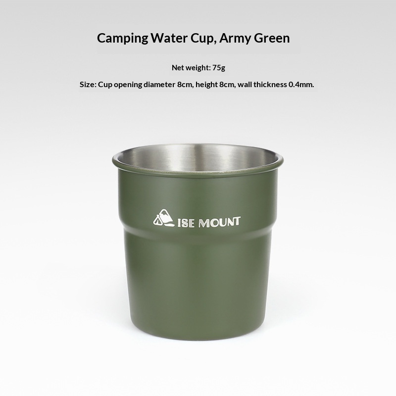 Gobelet d'extérieur en acier inoxydable 304 pour le camping