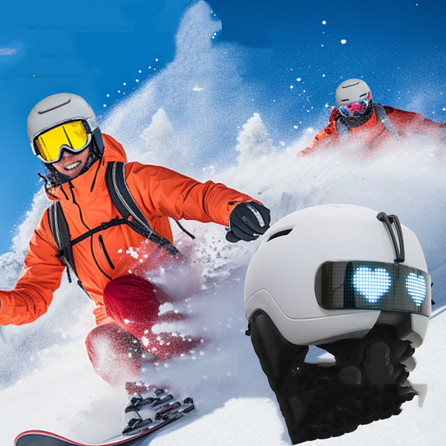 Nouveau casque de ski avec écran d'affichage