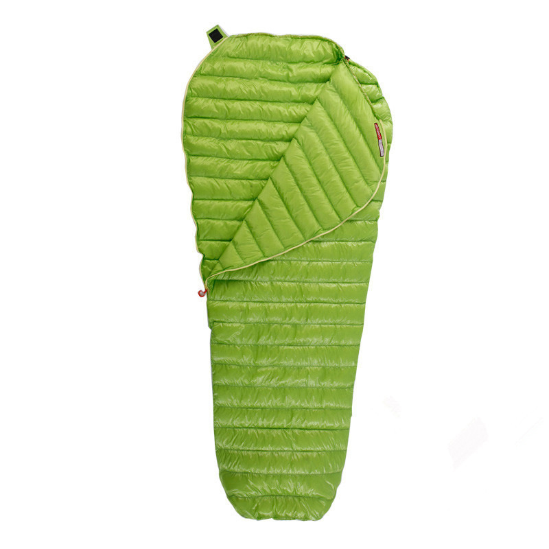 Sac de couchage en duvet d'oie blanche pour le camping et la randonnée en plein air